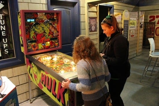 Pinball wizards try their hand at the game (courtesy)