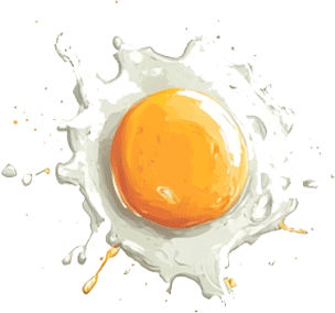 splattered egg