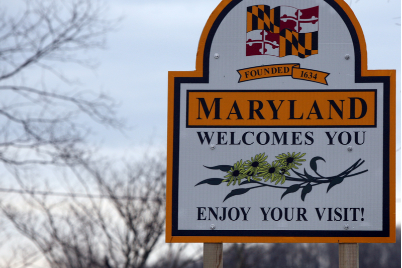 Maryland welcomes you sign