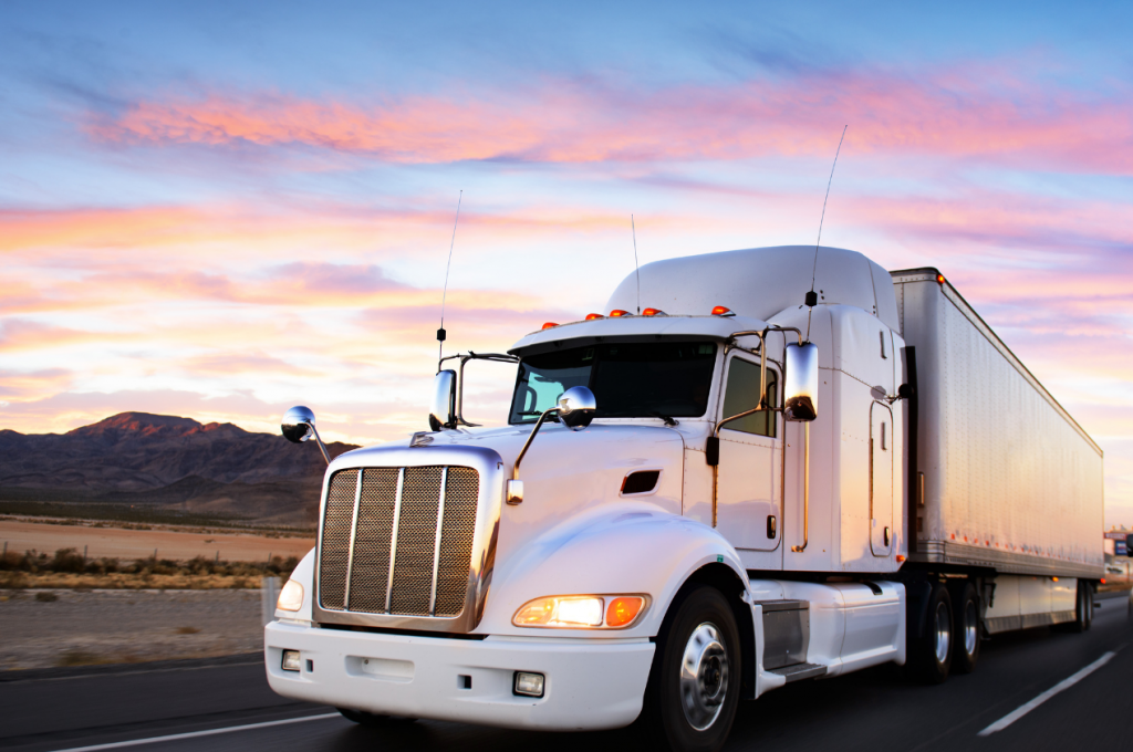 truck on the road