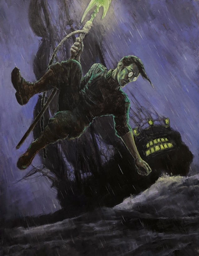 Kent Menace with harpoon