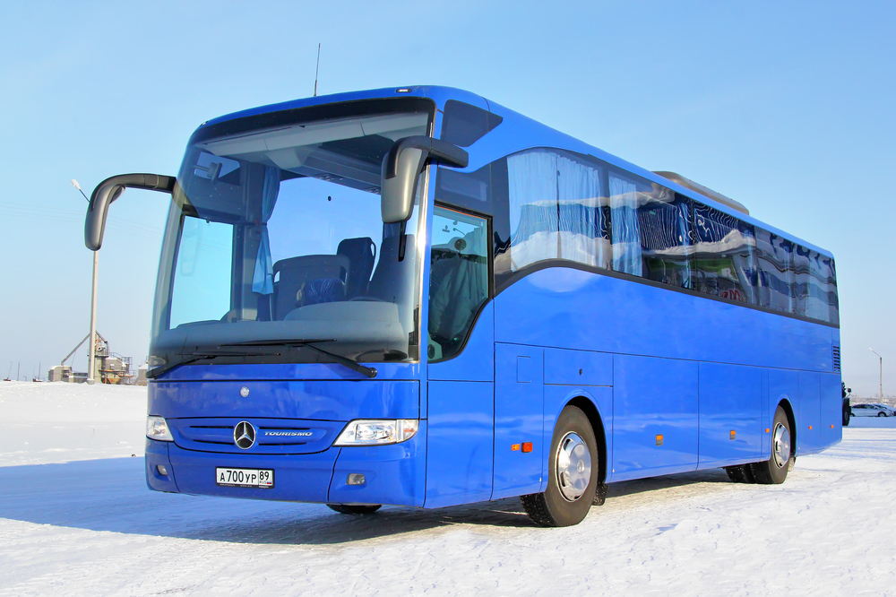 blue bus