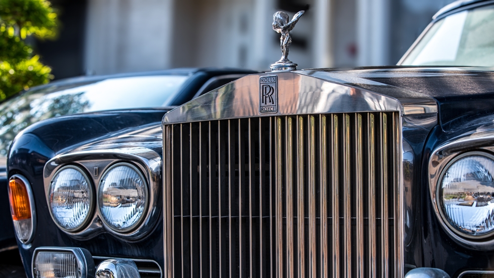 close up dark blue rolls