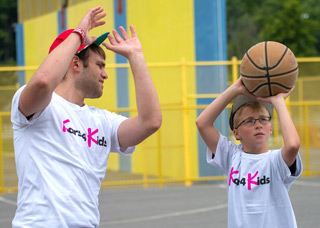 Two boys smiling at Kars4Kids' summer camp