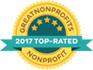 A top-rated nonprofit badge from charity rater Great Nonprofits